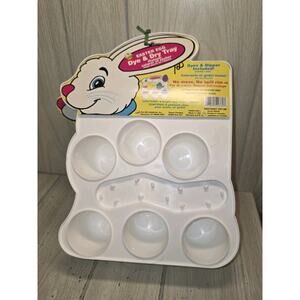 Vintage 1999 Sun Hill Easter Egg Coloring Cups Drying Tray Set Of 2 USA Made